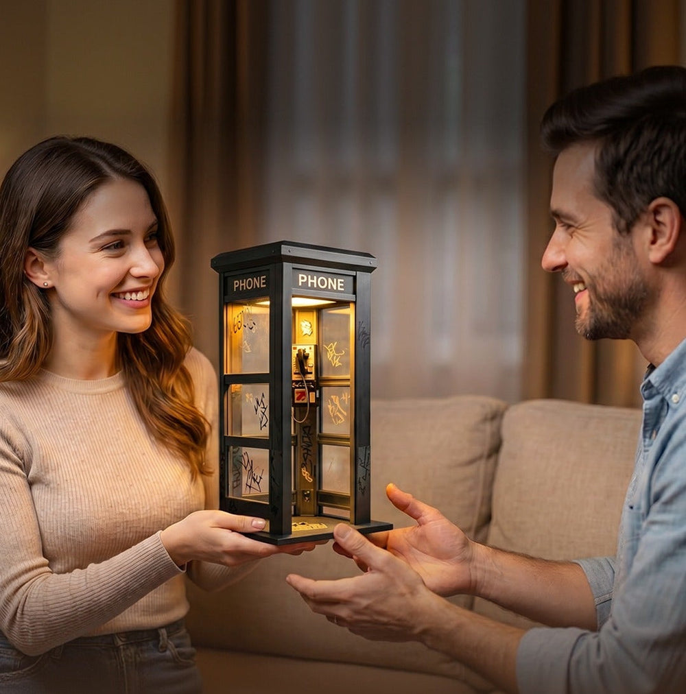 Ledsen™ TelephoneLamp: Vintage Miniatuur Telefooncel Lamp