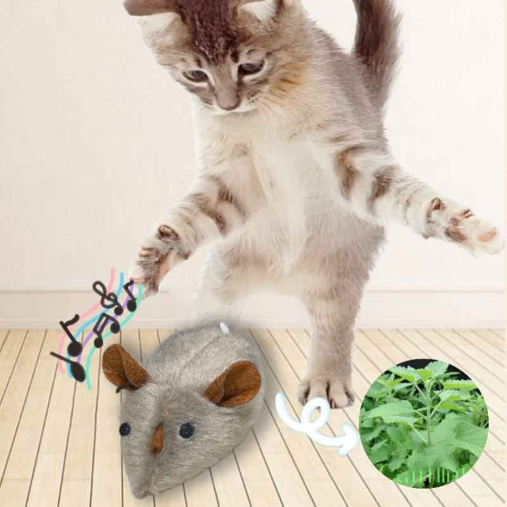 Catfri® SqueakyMouse 1+1 GRATIS: Realistisch Interactief Pluche Kattenspeeltje Piepende Muis