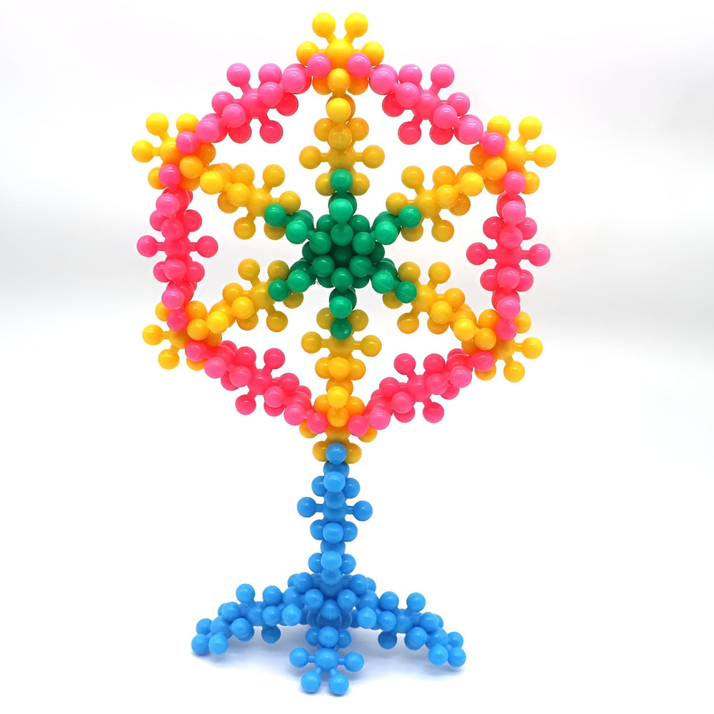 Kletshuts™ SnowflakeBlocks: Montessori Educatieve Creatieve Sneeuwvlok Blokken Constructie Set
