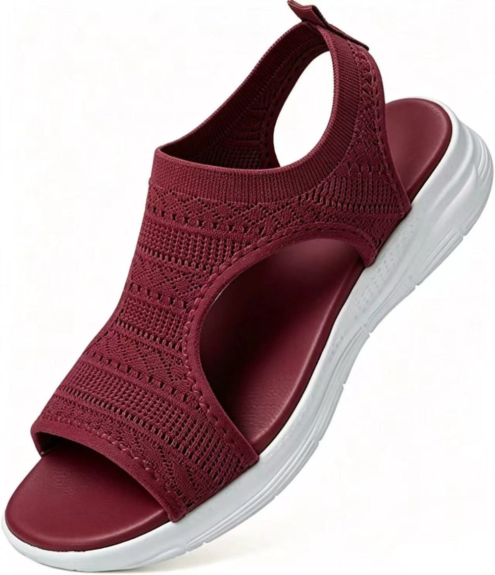 Happy™ FlatSandals: Ademend Open-Tenen Comfortabele Platte Sandalen