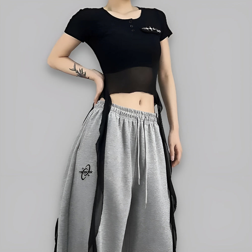 Icone™ UrbanSet: Dames Ontspannen Pasvorm Tweedelig Top En Broek Stedelijk Set