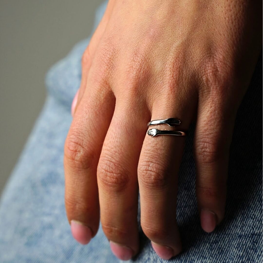 Jewelance™ HugRing 1+1 FREE: Verstelbaar Knuffelend Stijl Belofte Ring