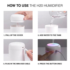 Magic air™ Geurrijke H2O Luchtbevochtiger met LED & Aromatherapie