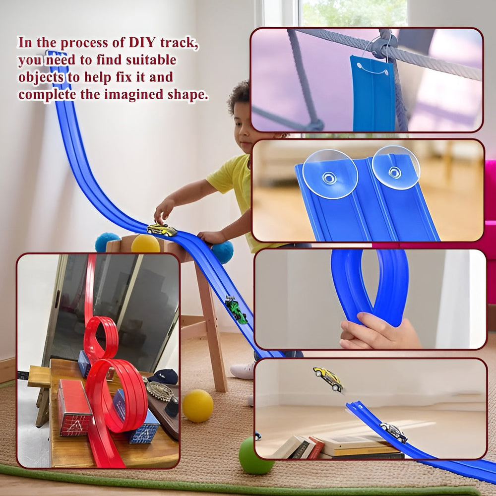 Kletshuts™ FlexibleRacer: Creatieve Bouwbare DIY Flexibele Racebaan Set