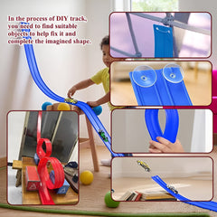 Kletshuts™ FlexibleRacer: Creatieve Bouwbare DIY Flexibele Racebaan Set