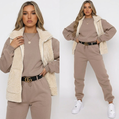 Icone™ ComfyChic: Premie Comfy Chic Wijd Been-Broek 3-Delige Set