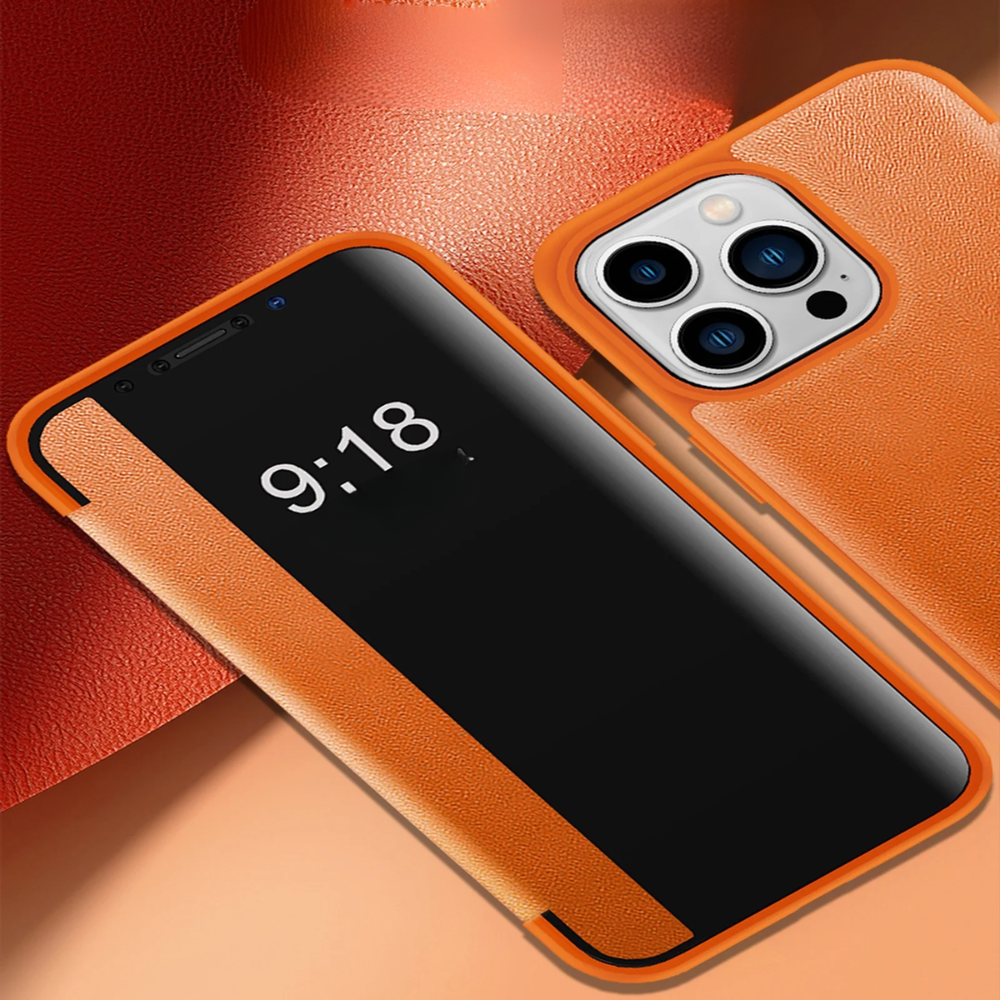 FlipCase 1+1 GRATIS - Slanke Transparante Omslag Zeker Sluiting Omdraaien Geval
