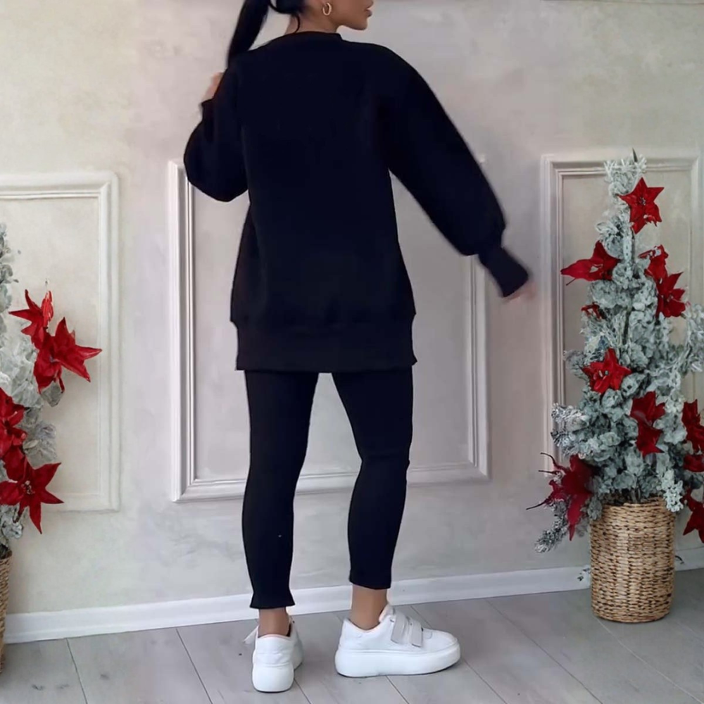 Icone™ WarmSet: Stijlvolle Sweatshirt En Aansluitende Broek Warm Set