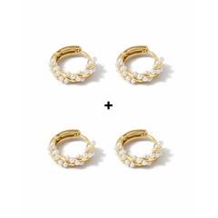 Jewelance™ TwistedEarrings 1+1 GRATIS: Elegante Gedraaide Hoepel Parels Mode Oorbellen
