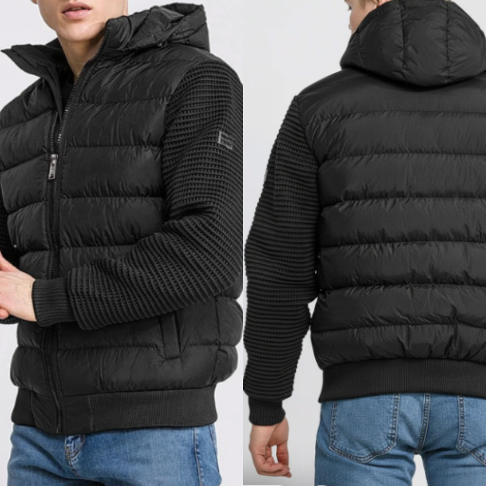 Icone™ WindbreakerJacket: Heren Capuchon Gewatteerde Windbreaker Jas