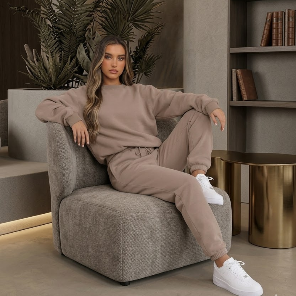 Icone™ ComfyChic: Premie Comfy Chic Wijd Been-Broek 3-Delige Set