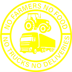 VinylStickers: Geen Boeren Geen Voedsel Truck Vinyl Stickertjes