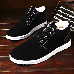 Happy™ SnugShoes: Stijlvolle Heren Winter Hoge-Snee Knus Veterschoenen
