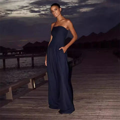 Icone™ WomenJumpsuit: Stijlvol Mouwloos Ontwerp Vrouwen Jumpsuit Met Zij Zakken