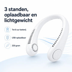 NekFan™ - Draagbare Oplaadbare Nekventilator voor Directe Verkoeling!