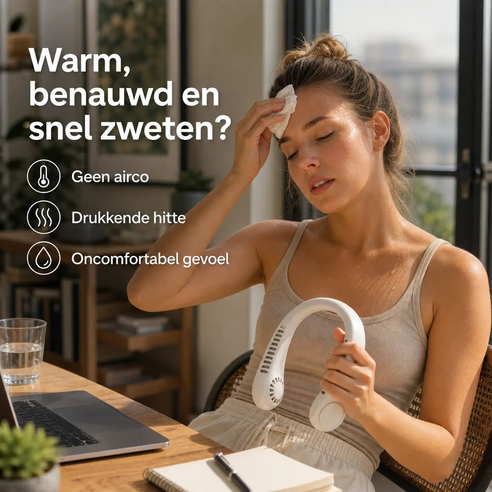 NekFan™ - Draagbare Oplaadbare Nekventilator voor Directe Verkoeling!