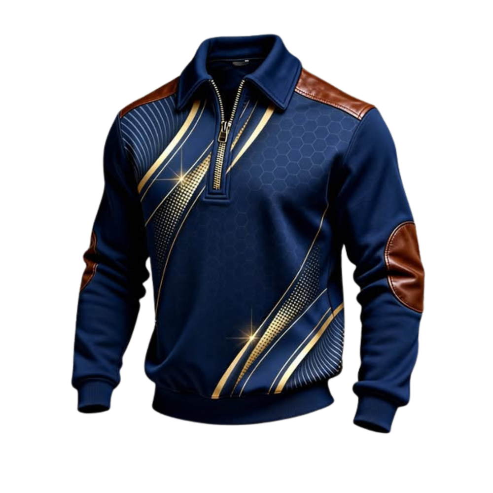 Icone™ CollaredSweatshirt: Stijlvolle Toevallig Halve-Rit Kraag Sweatshirt