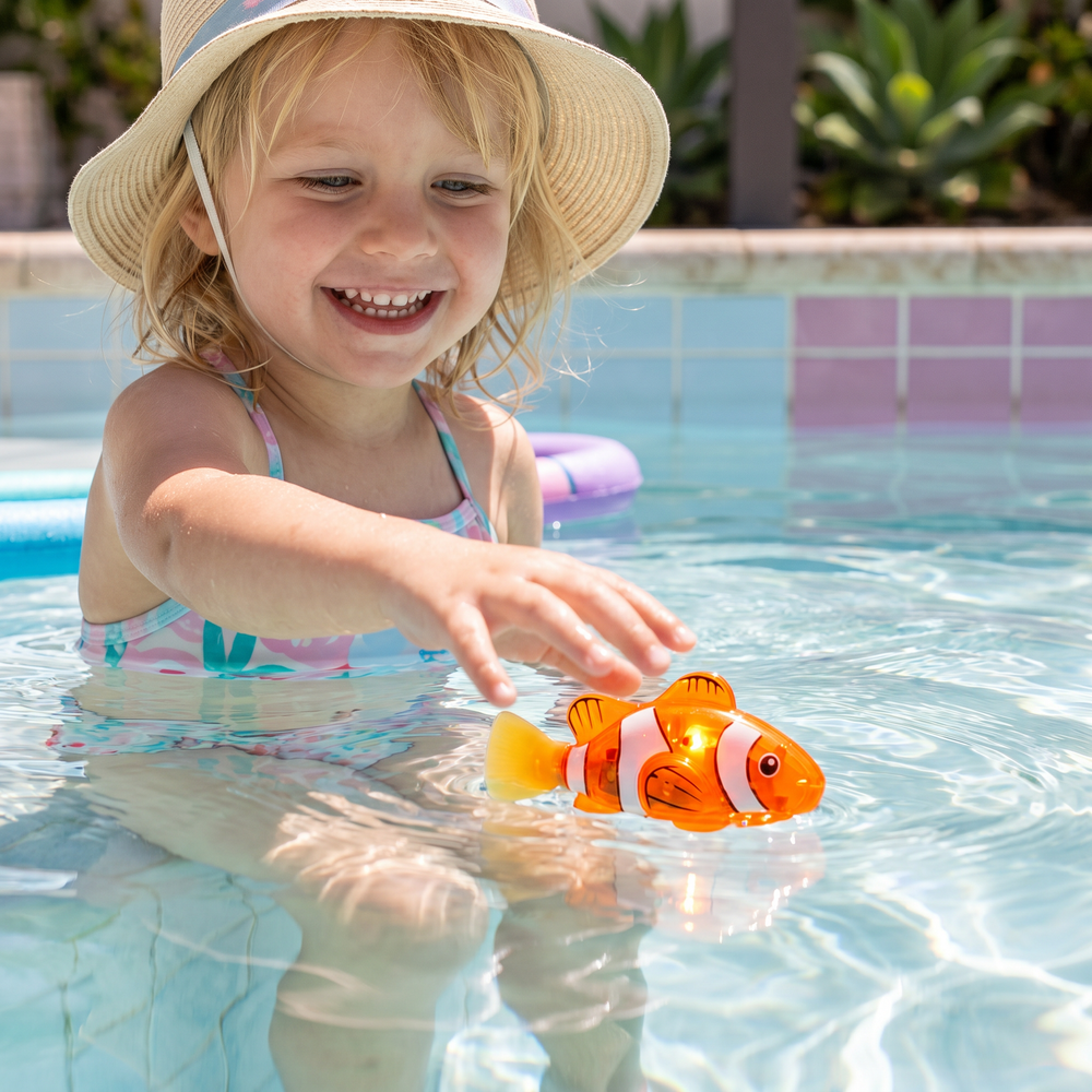 Kletshuts™ FloatingFish: Interactieve Glim-In-Water Drijvende Vissentoys Voor In Bad