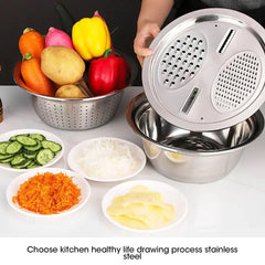 Globetrek° MultifunctionalStrainer: 3-In-1 Multifunctionele Keuken Gadget Snijder En Zeef