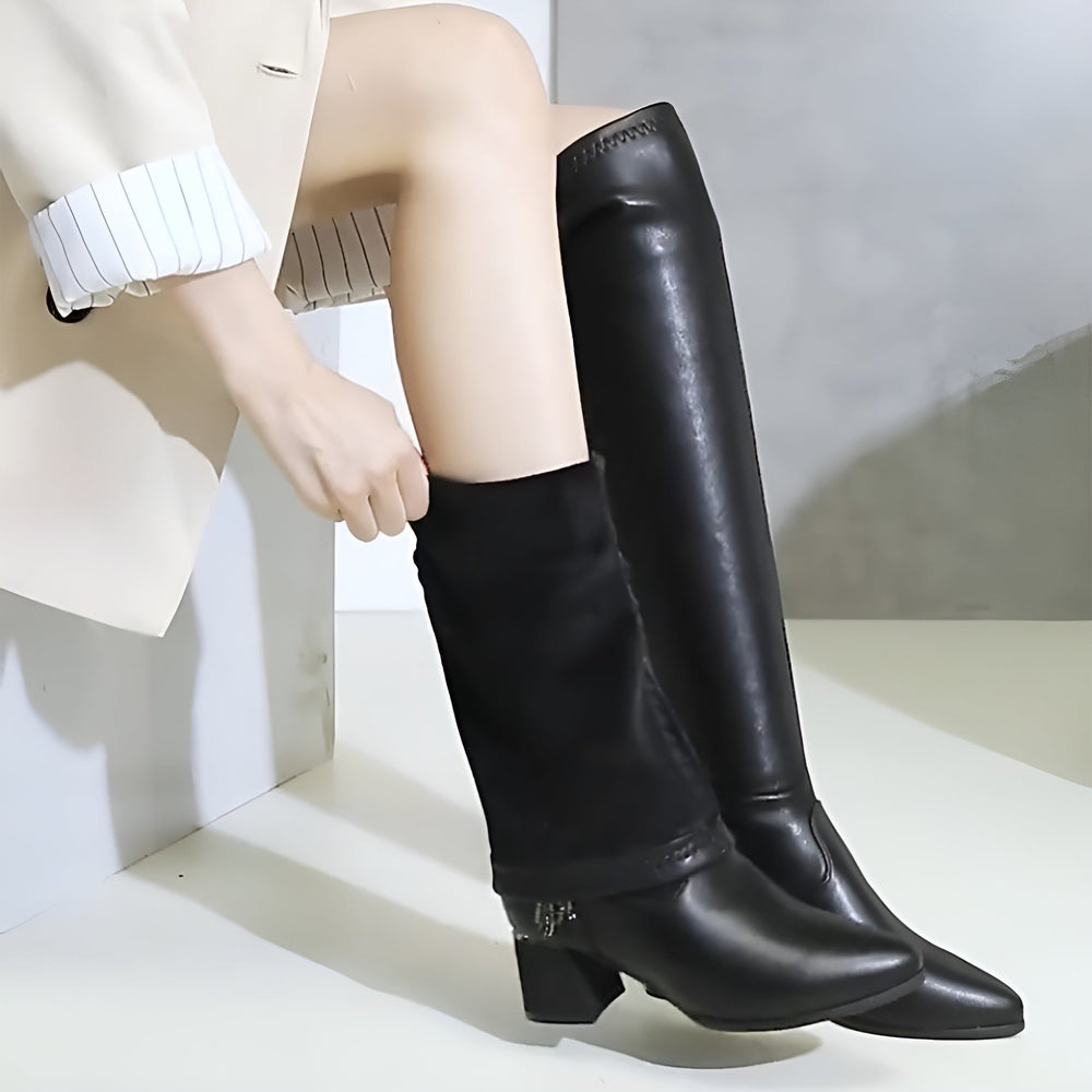 Happy™ HighBoots: Warme Stretch Antislip Slim Fit Hoge Laarzen