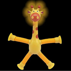 Kletshuts™ StretchyGiraffe: Telescopisch Rekbaar Giraffe Speelgoed Met Zuignap