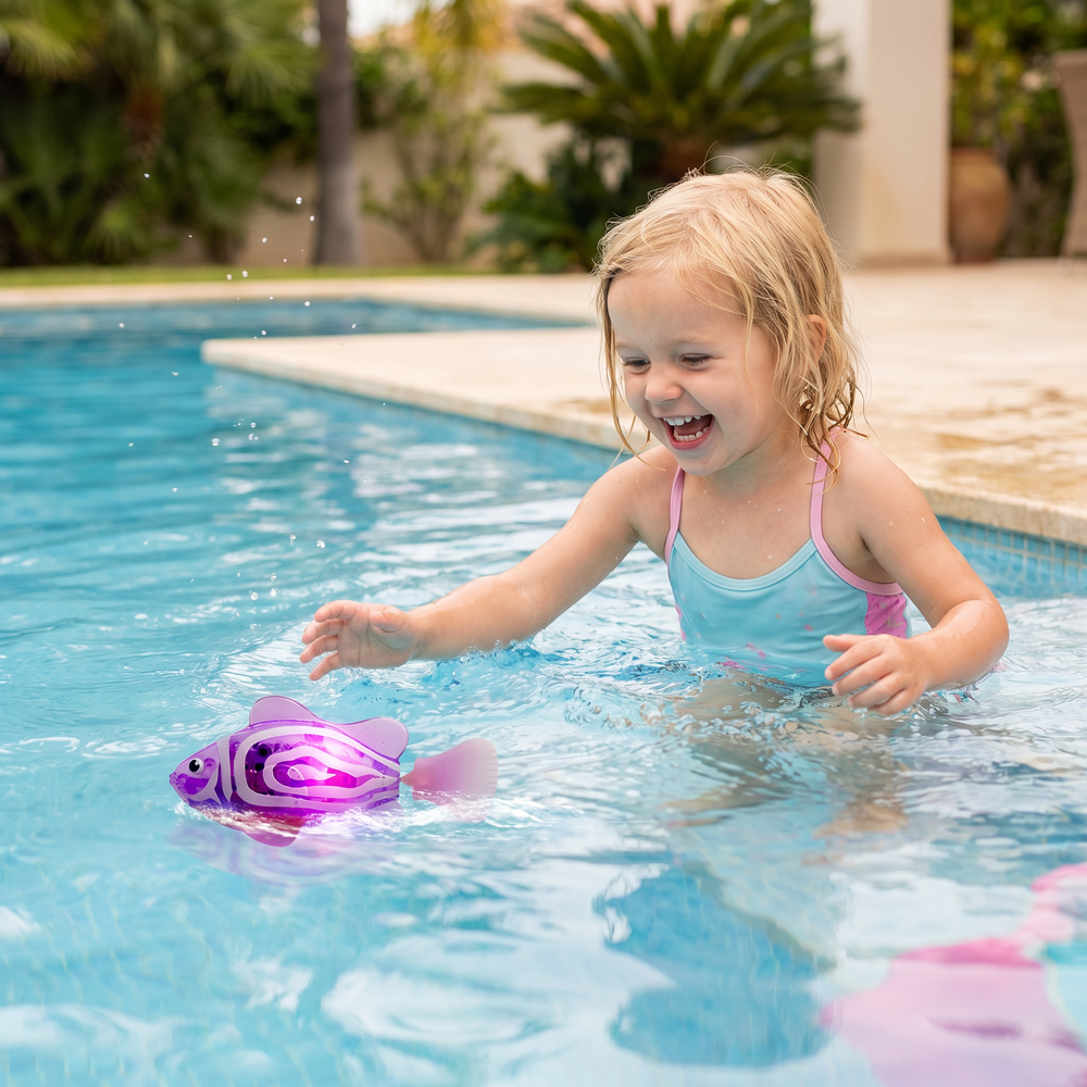 Kletshuts™ FloatingFish: Interactieve Glim-In-Water Drijvende Vissentoys Voor In Bad