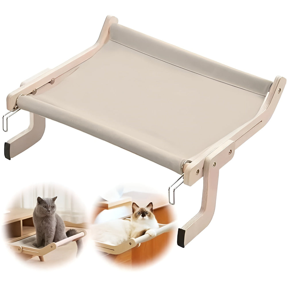 Catfri® HangingBed - Premium Verstelbare Houten Katten Hangmat Hangende Bed