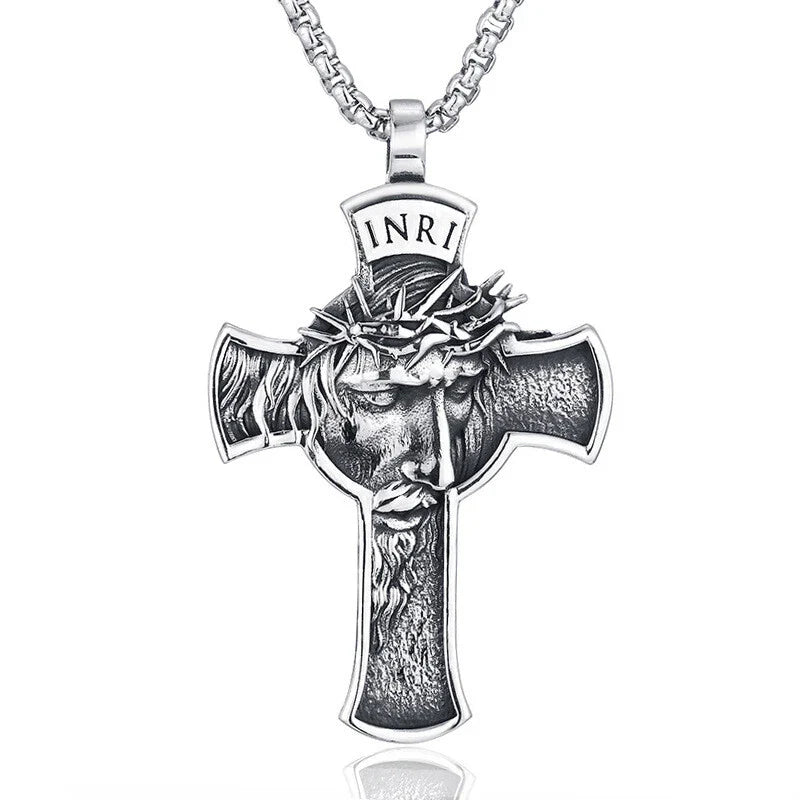 Jewelance™ CrossNecklace: INRI Christelijk Kruis Ketting
