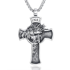 Jewelance™ CrossNecklace: INRI Christelijk Kruis Ketting
