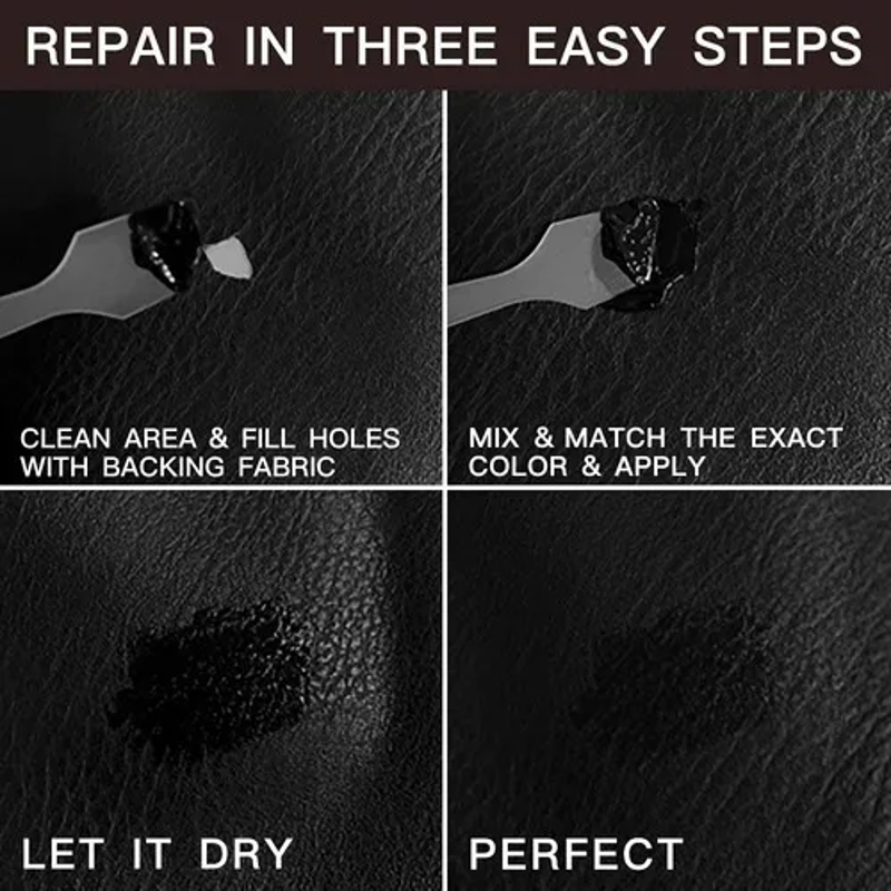 LeatherRepair 1+1 GRATIS: Multi-Oppervlak Herstel En Bescherm Leer Reparatie Kit