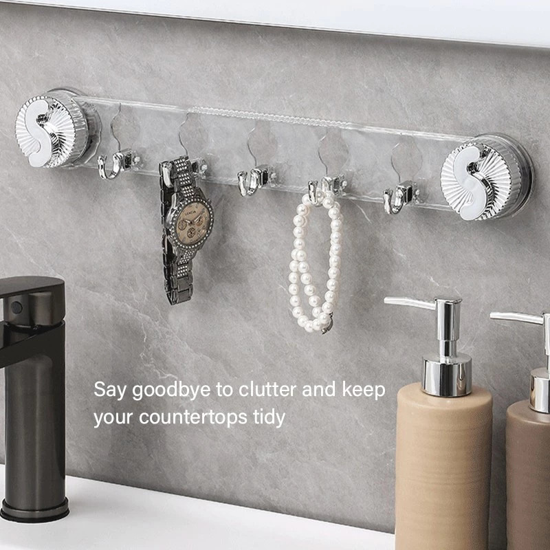 GlideHold® SuctionHooks 1+1 GRATIS: Eenvoudige installatie Zware Wandbevestigde Zuighaakjes