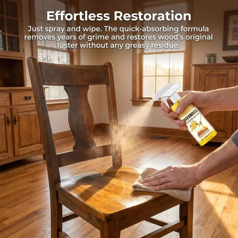 WoodWax: Snelle Spray Natuurlijke Bijenwas Bescherming Houtwas