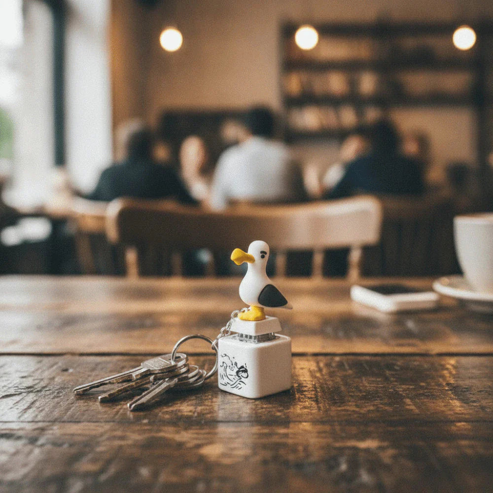 Kletshuts™ SeagullKeychain 1+1 GRATIS - Zeemeeuw Geluid Knop Speelgoed Sleutelhanger