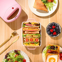 Globetrek° SandwichMaker: Mini Elektrische Ontbijtbroodrooster En Tostiapparaat