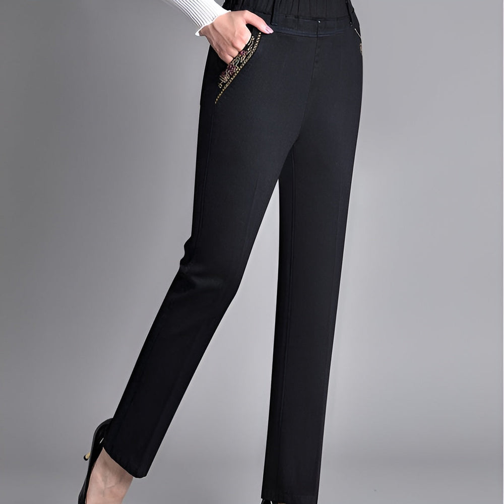 Icone™ CasualJeans: Elastische Hoge Taille Stretch Rechte Pijpen Casual Jeans