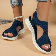 Happy™ FlatSandals: Ademend Open-Tenen Comfortabele Platte Sandalen