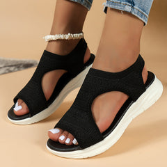 Happy™ FlatSandals: Ademend Open-Tenen Comfortabele Platte Sandalen