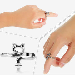 Jewelance™ LoopRing 1+1 GRATIS - Verstelbare Kat Ontwerp Brei Loop Ring