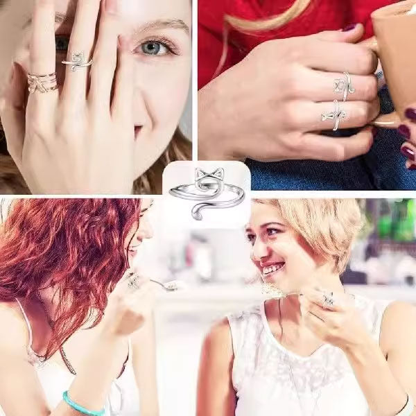 Jewelance™ LoopRing 1+1 GRATIS - Verstelbare Kat Ontwerp Brei Loop Ring