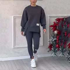 Icone™ WarmSet: Stijlvolle Sweatshirt En Aansluitende Broek Warm Set