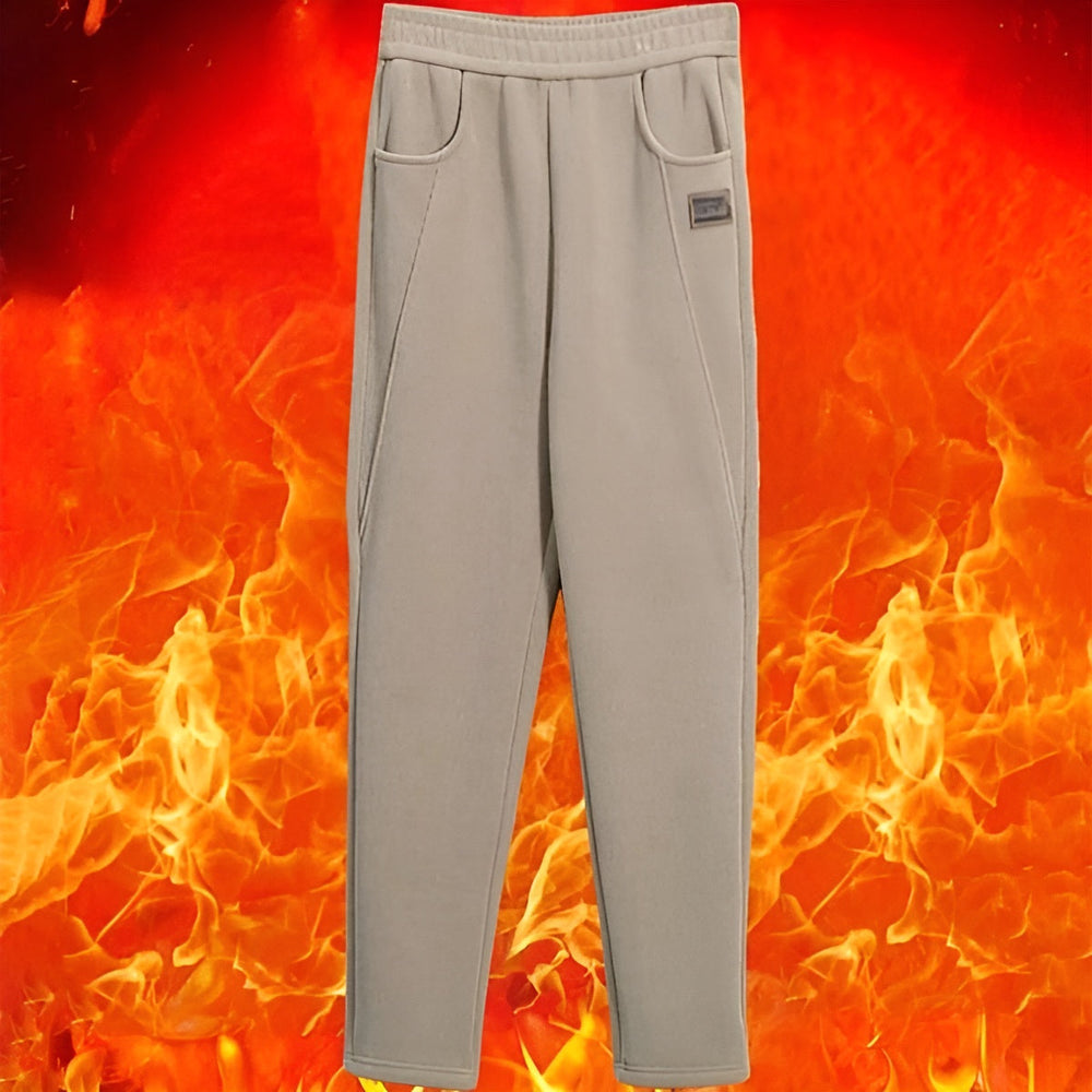 Icone™ WarmTrousers: Vrouwen Stijlvolle Hoge Taille Slanke Pasvorm Warme Broek