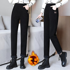 Icone™ WarmTrousers: Vrouwen Stijlvolle Hoge Taille Slanke Pasvorm Warme Broek