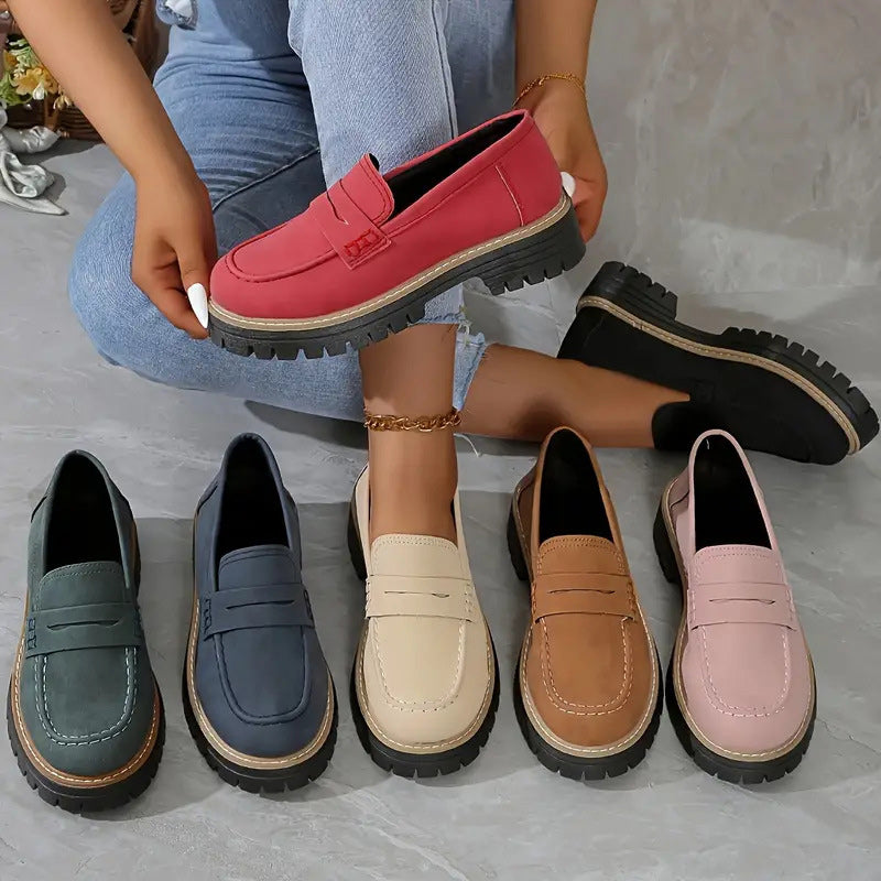 Happy™ WomenShoes: Dikke Zool Loafers Voor Vrouwen