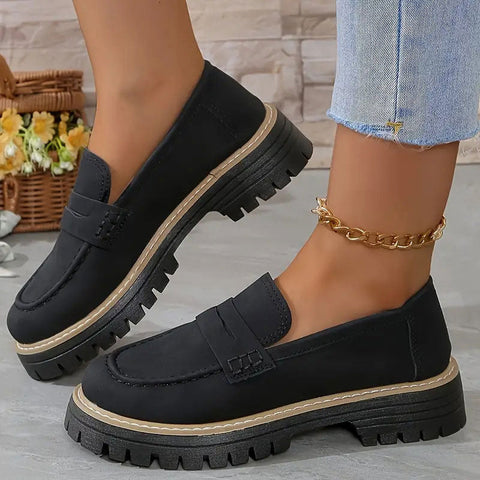 Happy™ WomenShoes: Dikke Zool Loafers Voor Vrouwen