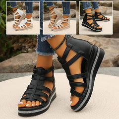 Happy™ SparklingWedge: Stijlvolle Sleehak Sandalen Met Sprankelende Strass Steentjes