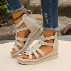 Happy™ SparklingWedge: Stijlvolle Sleehak Sandalen Met Sprankelende Strass Steentjes