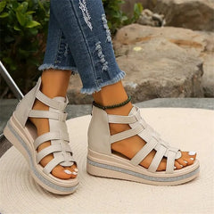 Happy™ SparklingWedge: Stijlvolle Sleehak Sandalen Met Sprankelende Strass Steentjes