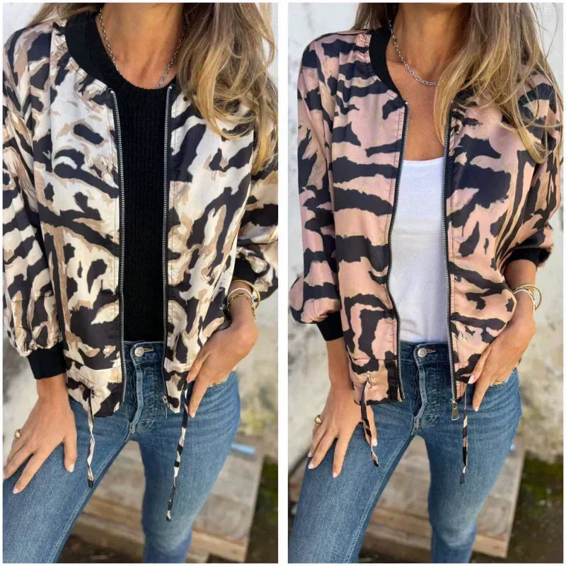Icone™ ZebraJacket: Elegant Stijlvol Zebraprint Jasje