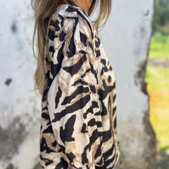 Icone™ ZebraJacket: Elegant Stijlvol Zebraprint Jasje