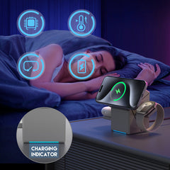 ChargingDock - 3 In 1 Magnetische Draadloze Snellader Rotatable Dock